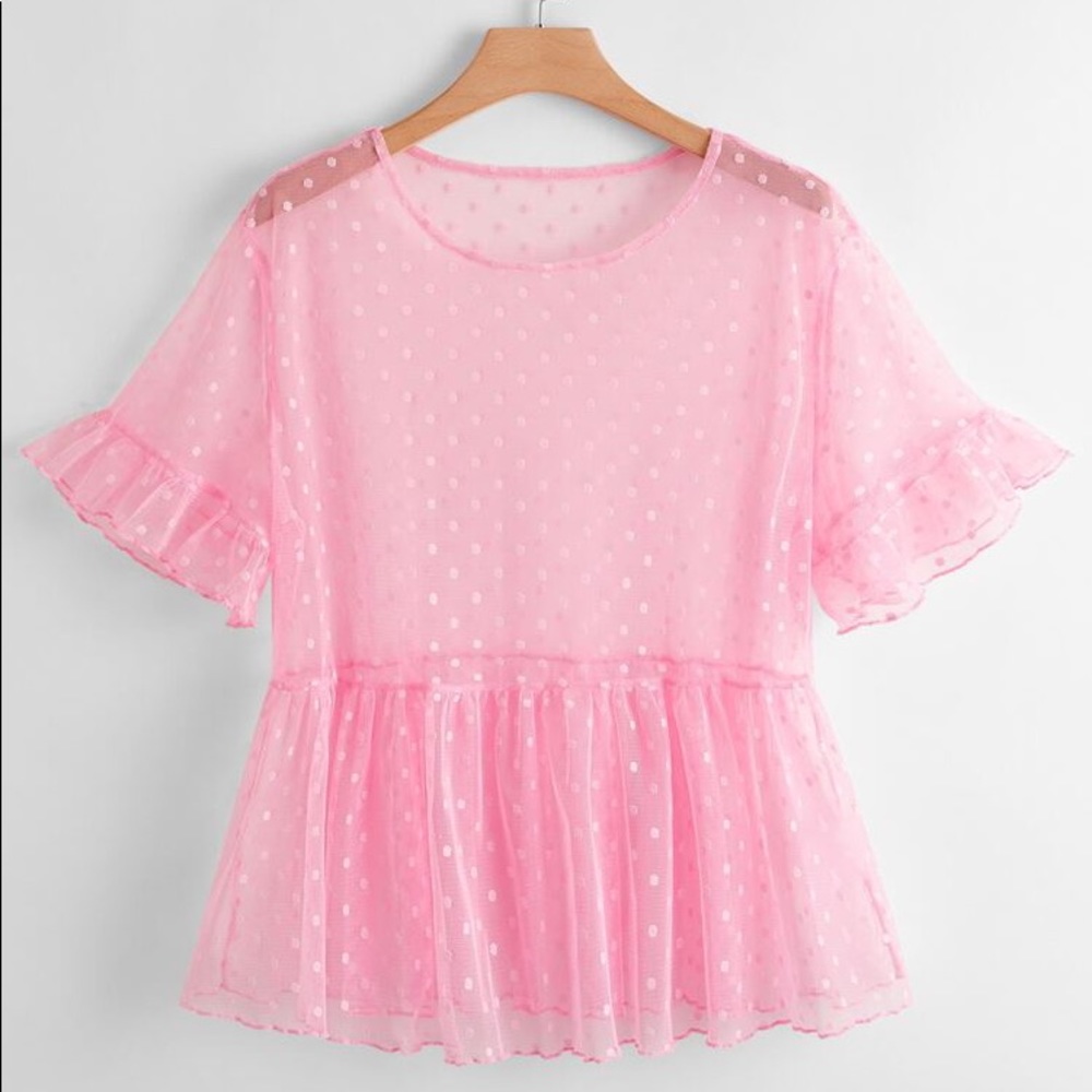 Sheer Polka Dot Blouse